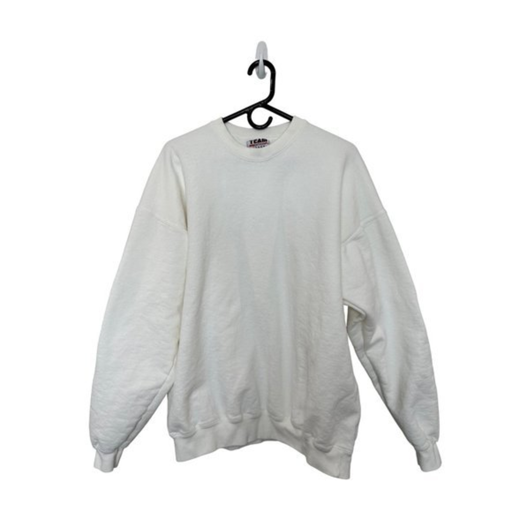 Vintage 90s Team‎ Edition Apparel White Cotton Men's Crew Neck Pullover size XL